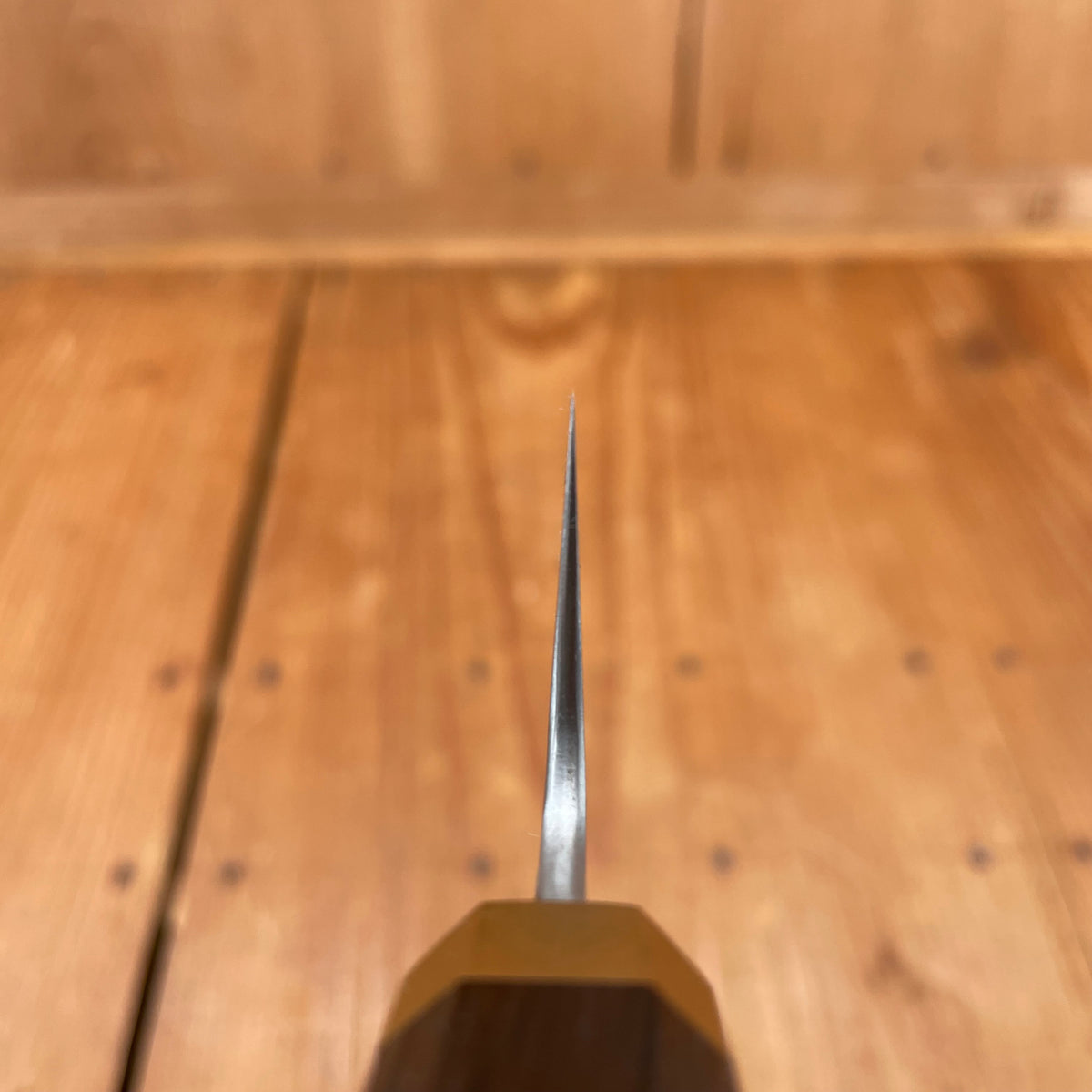 Blenheim Forge x Bernal Cutlery 165mm Nakiri Stainless Clad Aogami Super Oak & Brass