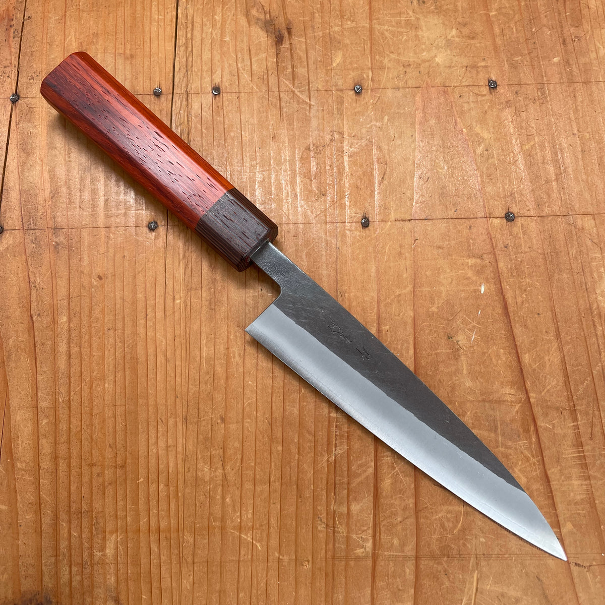 Hitohira TD 135mm Petty Stainless Clad Aogami 2 Kurouchi Padauk Handle