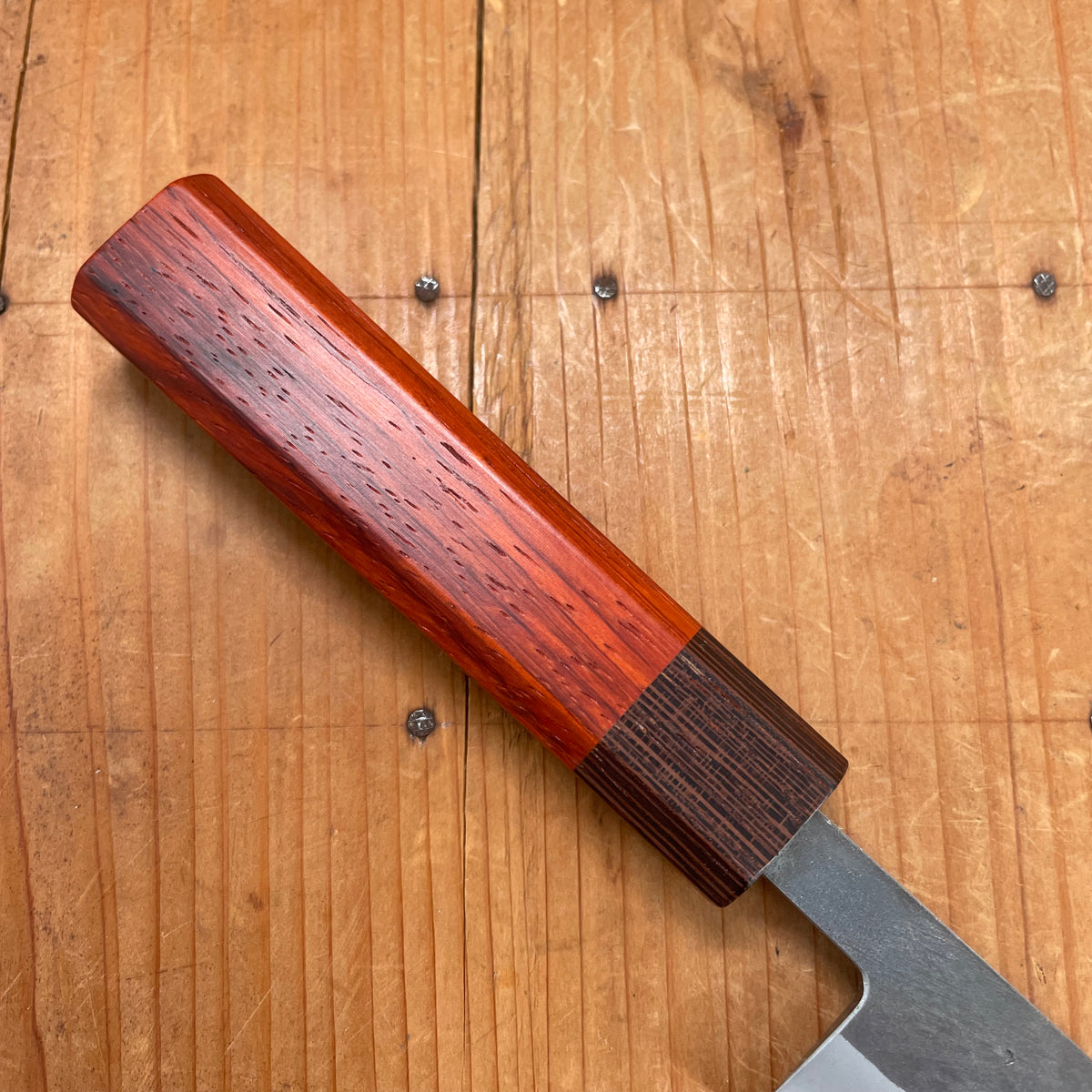 Hitohira TD 135mm Petty Stainless Clad Aogami 2 Kurouchi Padauk Handle