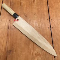 Hitohira Tanaka Manzo 270mm Mioroshi Deba Shirogami 2 Ho Wood with Saya