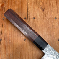 Hitohira HG 165mm Nakiri Stainless Tsuchime Damascus Rosewood Handle