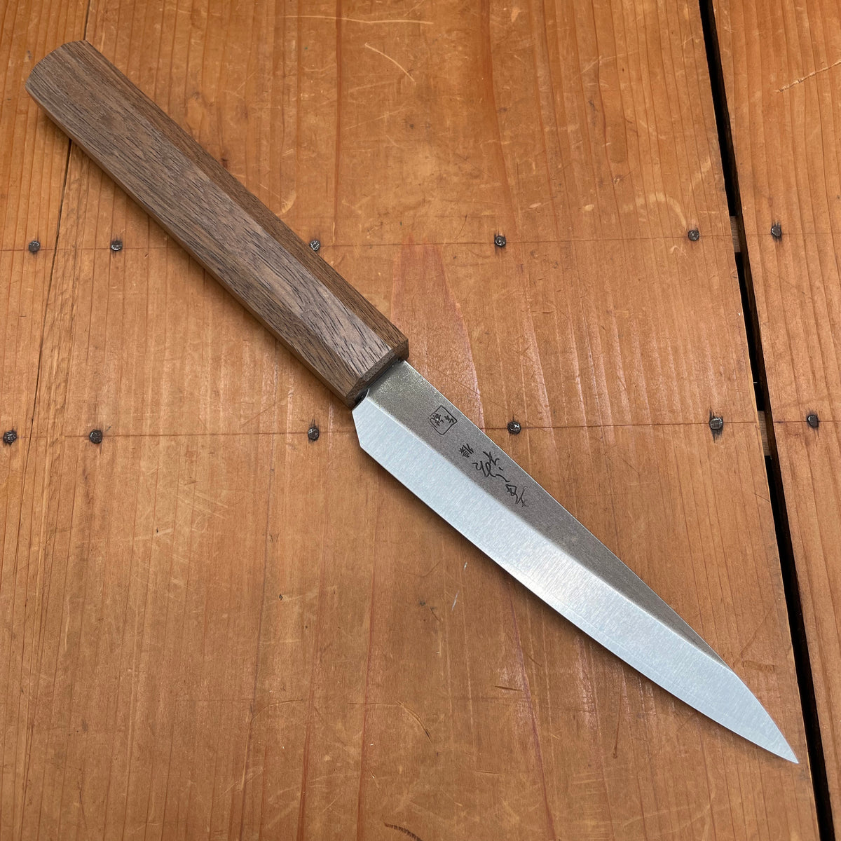 Bernal Cutlery x Konosuke GS+ 140mm Ko-Sabaki SLD Kurouchi Khii Laurel Handle with Saya