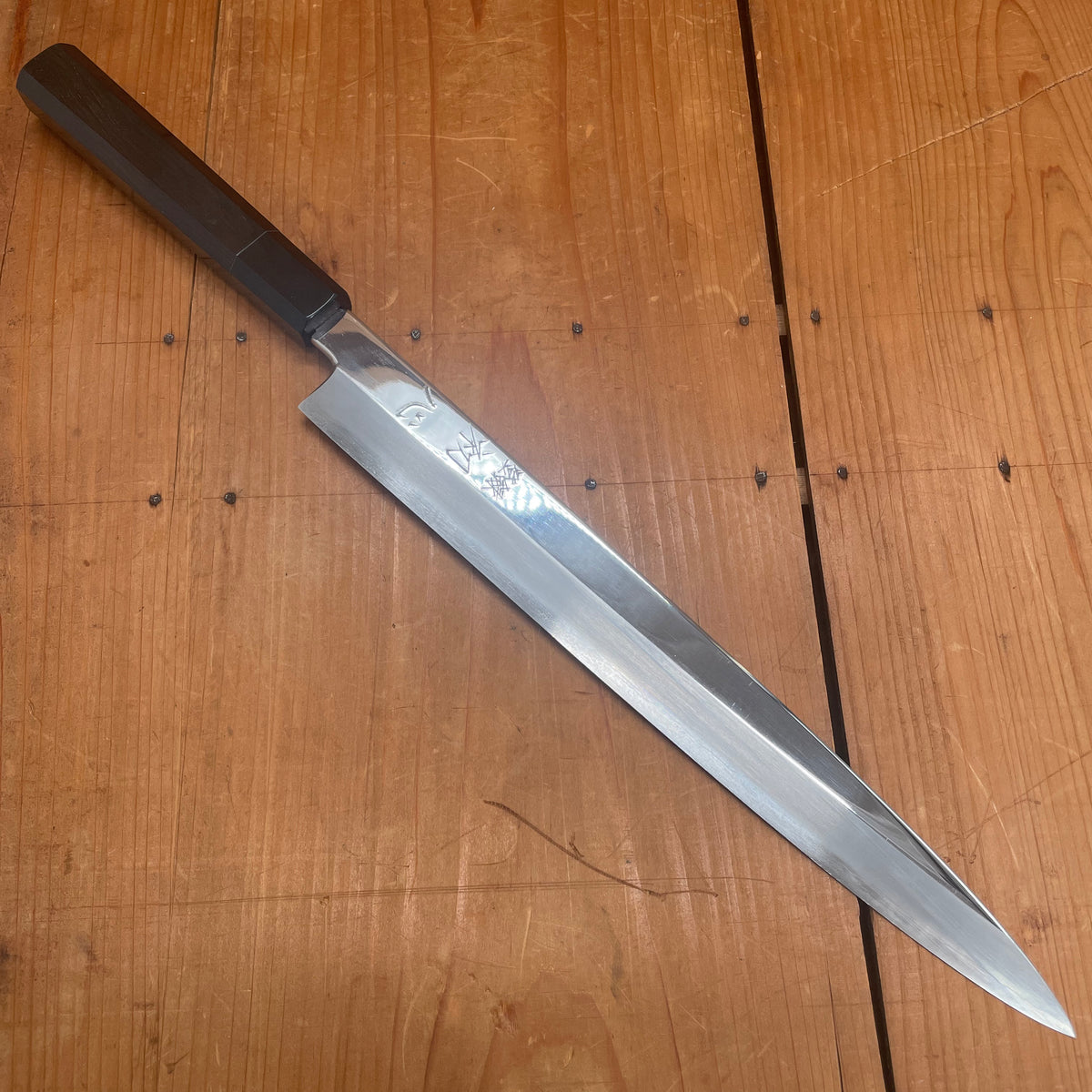 Hatsukokuro Nakagawa 300mm Yanagi Ginsanko Ebony Black Buffalo Horn Handle