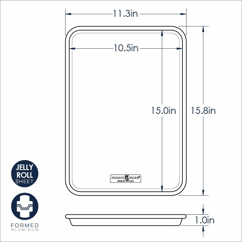 Nordic Ware Naturals Aluminum Jelly Roll Sheet Pan