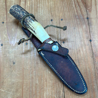 Randall Made Knives Model 8-4 Trout & Bird Carbon Steel Stag 1960s-70s?