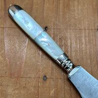 Vintage H Boker & Co Tree Brand 6" Carving Knife Carbon Mother of Pearl 1920-30
