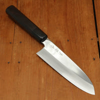 Makoto Tadokoro Marushin Nakagawa 180mm Santoku Ginsanko Mirror Finish Ebony Handle