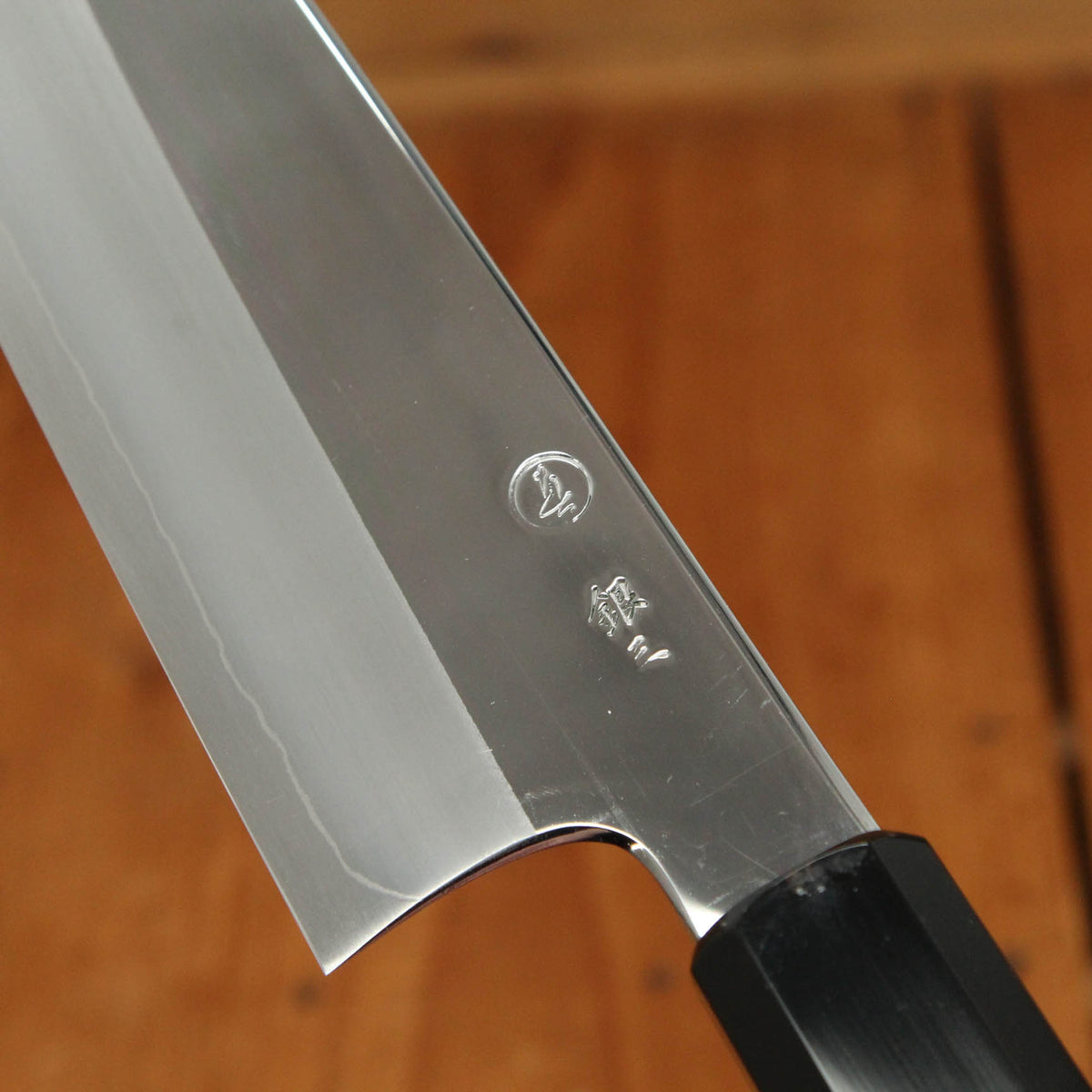 Makoto Tadokoro Marushin Nakagawa 180mm Santoku Ginsanko Mirror Finish Ebony Handle