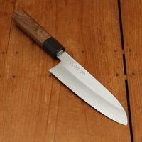 Makoto Tadokoro Marushin Nakagawa 180mm Santoku Ginsanko Teak