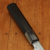 Nakagawa 210mm Gyuto Aogami 1 Damascus Dark Etch Ebony Handle
