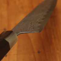 Nakagawa 210mm Gyuto Aogami 1 Damascus Dark Etch Ebony Handle