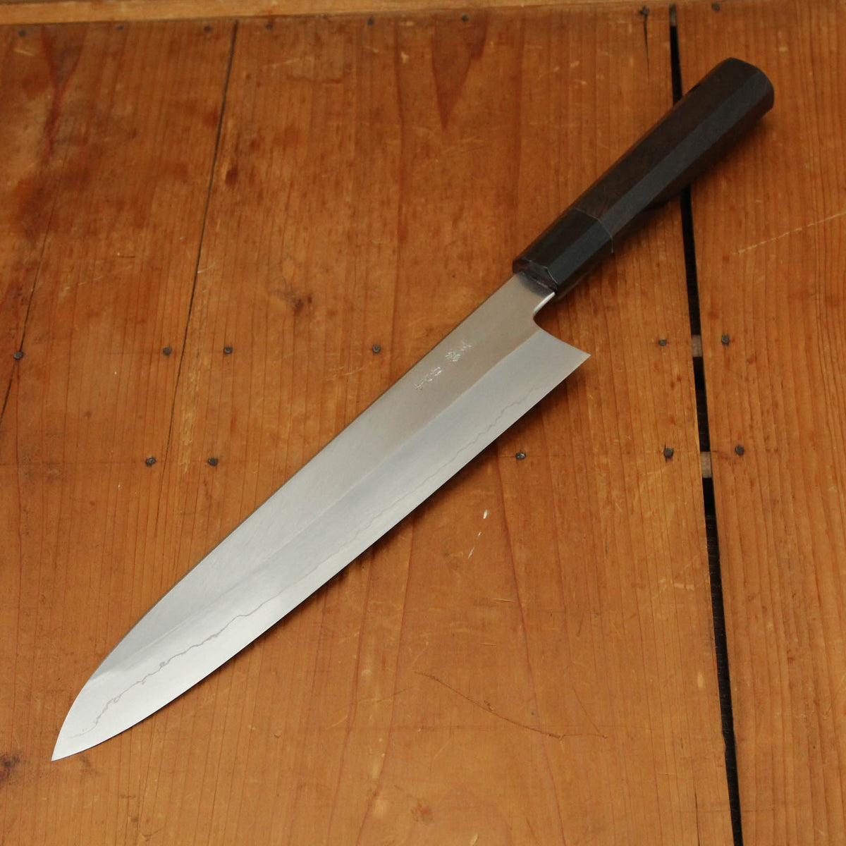 Hatsukokuro Nakagawa 270mm Gyuto Ginsanko Ebony Black Buffalo Horn Handle