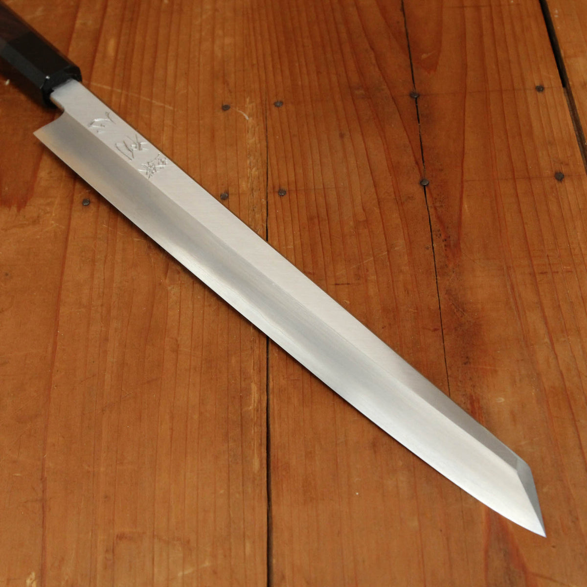 Hatsukokuro Nakagawa 300mm Kiritsuke Yanagi Ginsanko Ebony Black Buffalo Horn Handle