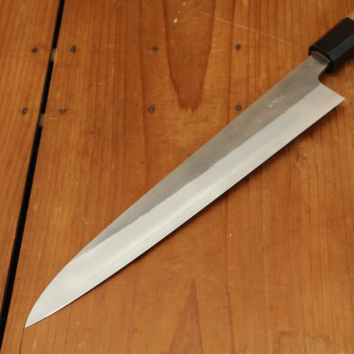 Yoshikane Hamono 240mm Sujihiki SKD Nashiji Teak Handle