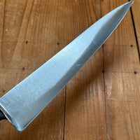 Vintage K C Seelbach 10.25” Chef Knife Carbon Steel Rosewood Solingen, Germany 1950-70