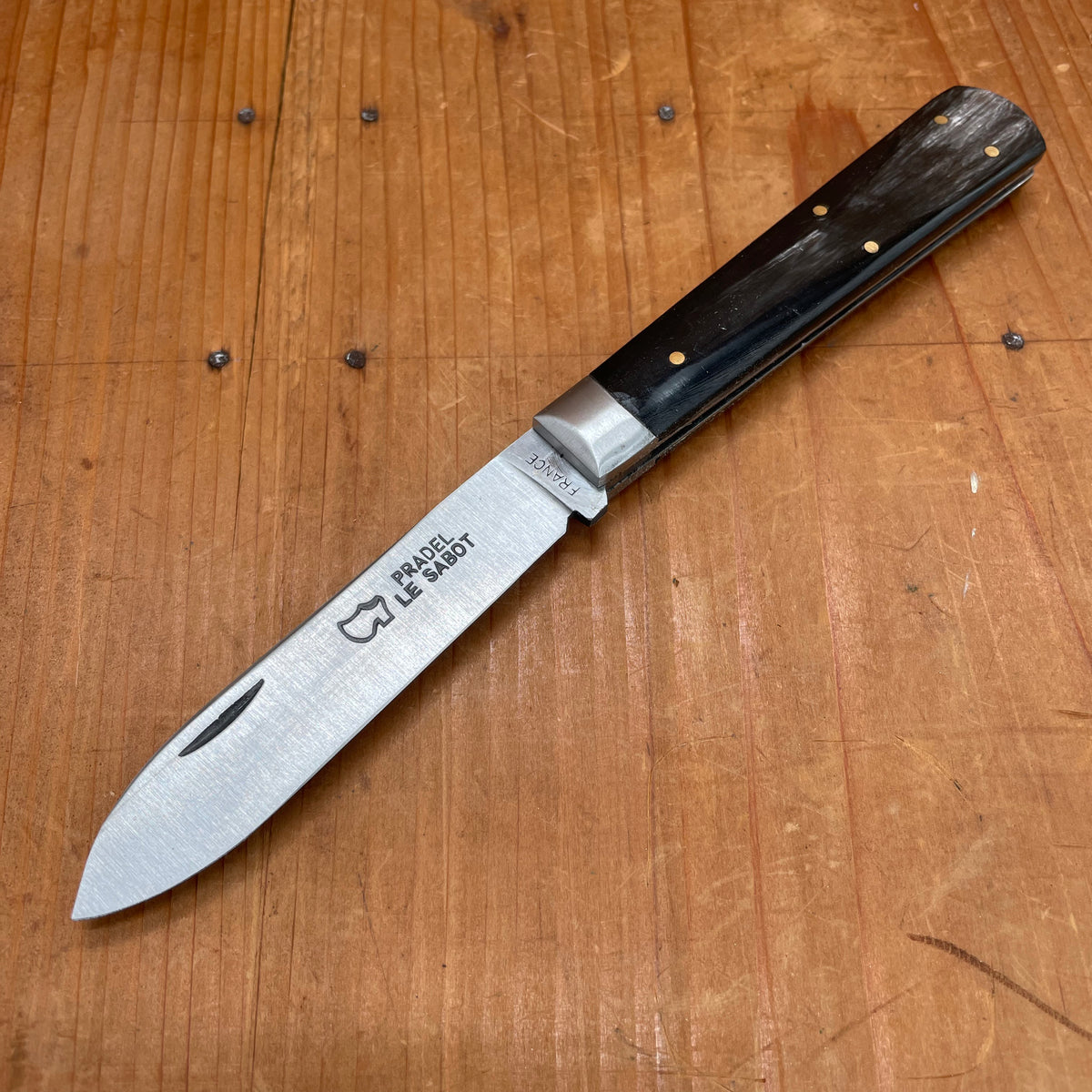 Au Sabot Pradel 11cm Pocket Knife Carbon Steel Horn Handle