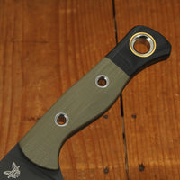 Benchmade Cutlery Station Knife 6" Clip Point CPM-154 Fixed Blade OD Green G10 Handle