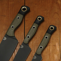 Benchmade Cutlery Drop Point CPM-154 Fixed Blade OD Green G10 Handles - 3 Knife Set