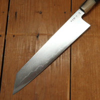 Takada no Hamono 240mm Kiritsuke Gyuto Aogami 1 Suminagashi Ebony Octagonal