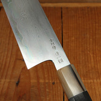 Takada no Hamono 240mm Kiritsuke Gyuto Aogami 1 Suminagashi Ebony Octagonal