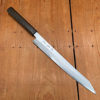 Sakai Kikumori Nakagawa V10 270mm Kiritsuke Yanagi VG10 Damascus Oak Handle with Saya