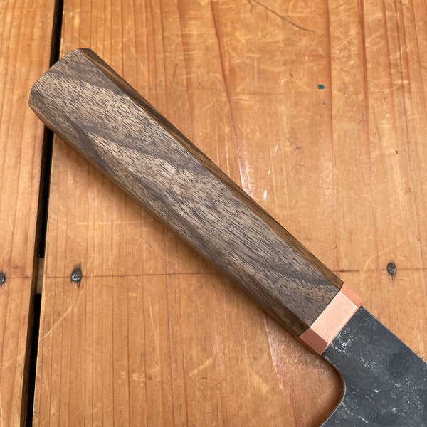 Blenheim Forge XL Nakiri Iron Clad Aogami 2 Walnut & Brass Limited Edition