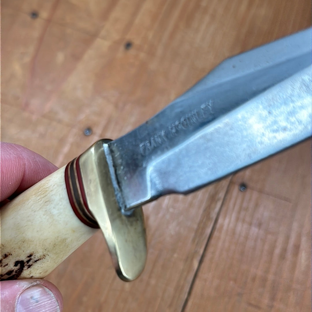 Randall Made Knives Model 8-4 Trout & Bird Carbon Steel Stag 1960s-70s?