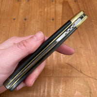 Au Sabot Laguiole 12cm Pocket Knife Straight Stainless Brass Bolstered Horn Handle