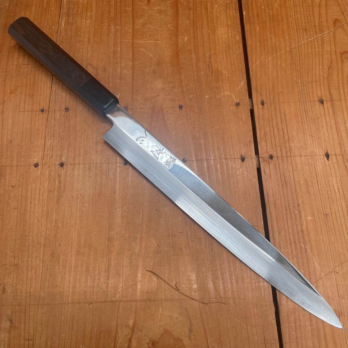 Hatsukokuro Nakagawa 270mm Yanagi Ginsanko Ebony Black Buffalo Horn Handle