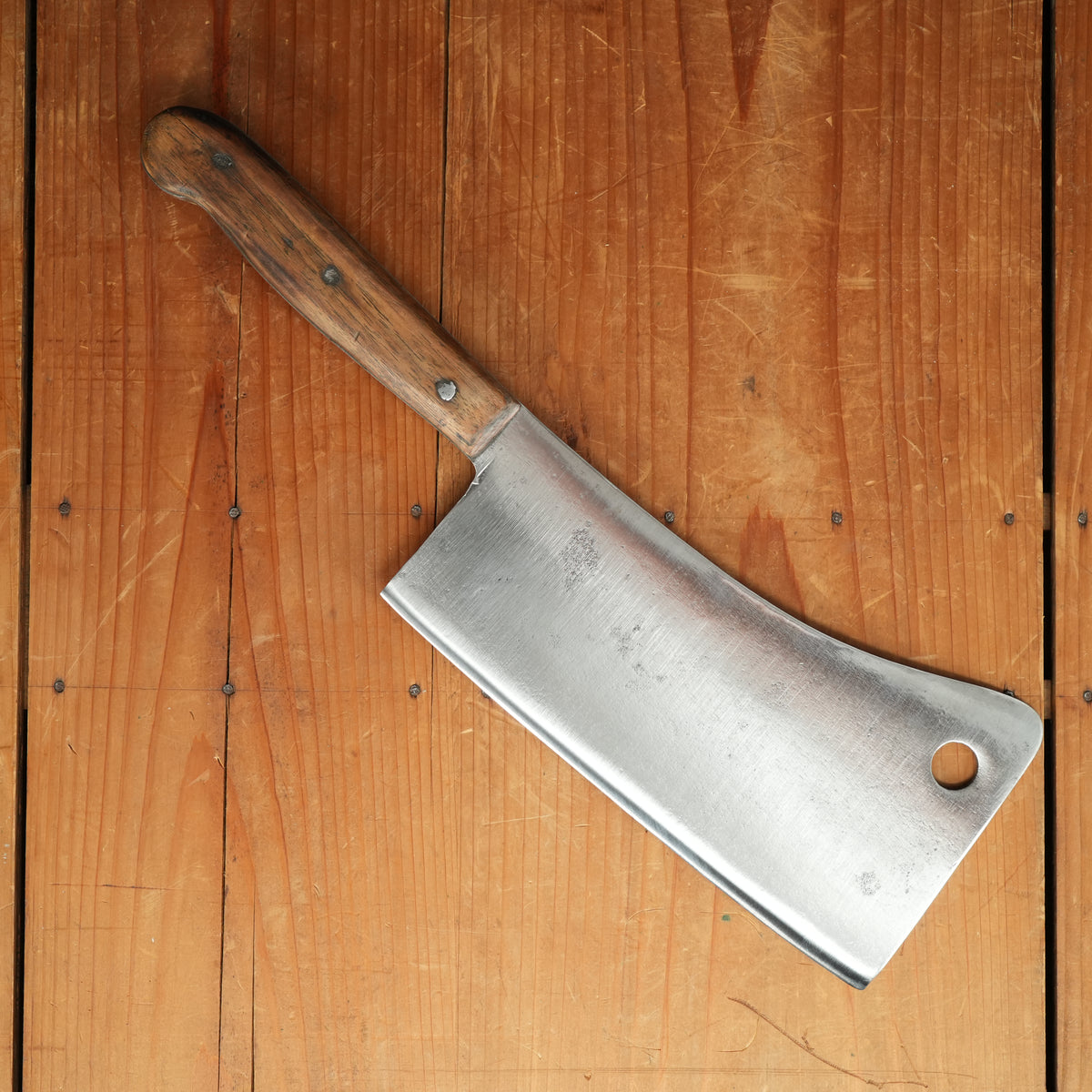 Village Blacksmith 8” Cleaver 'Solid Steel' Carbon Steel 1900-1920