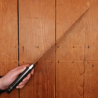 K Sabatier Jeune 12" Chef Knife Early Ideal Pattern Carbon Steel Ebony 1920-50s
