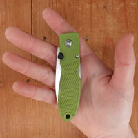 MOKI Coupe Folding Knife AUS-8 Lockback Grilon Olive Green Handle