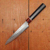 Hitohira HG 150mm Petty Stainless Tsuchime Damascus Pakka Handle