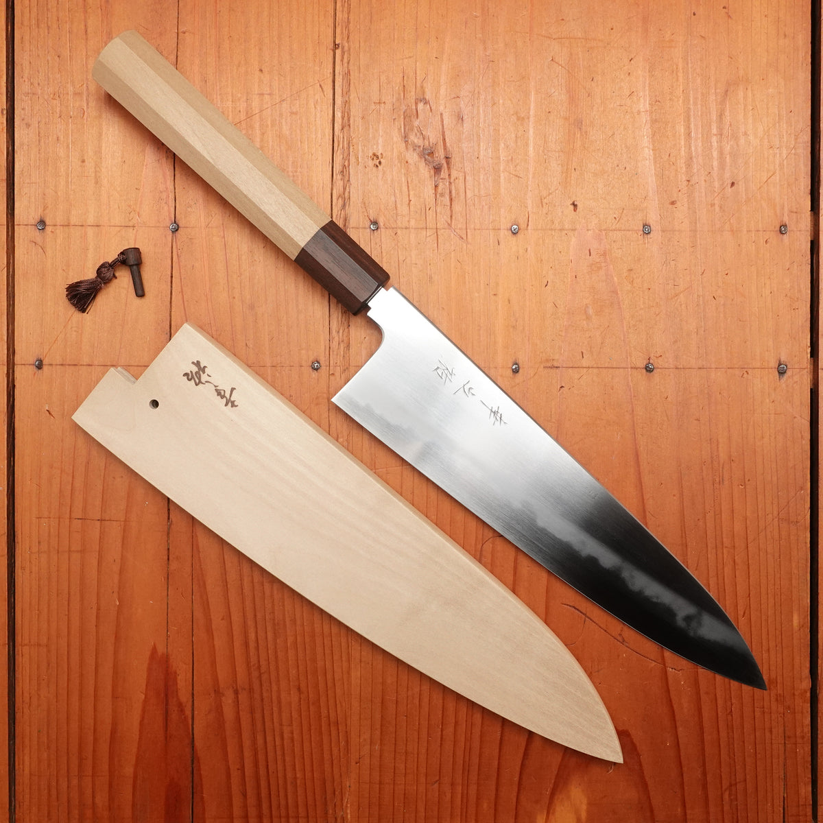 Konosuke Sakai Fujiyama FM 225mm Gyuto Shirogami 1 Ho Wood Handle with Saya