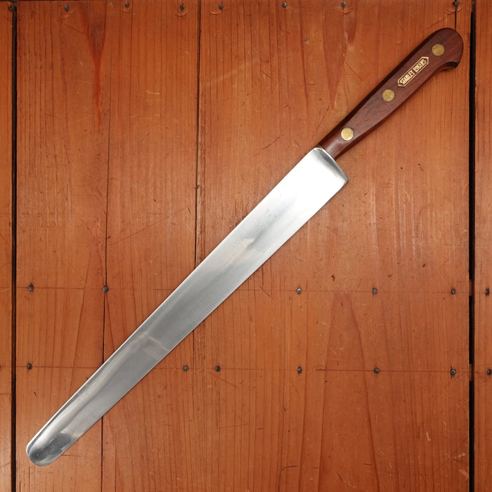 New Old Stock Stanley Rogers 12" Round Nose Slicer Flexible Double Shear Steel Carbon France ~1930s-60s Handle Marked