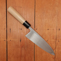 Hitohira Gorobei 180mm Deba Shirogami 3 Ho Wood (D-Shape) - LEFTY