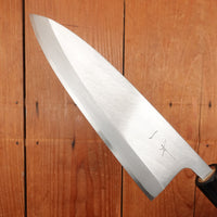 Hitohira Gorobei 180mm Deba Shirogami 3 Ho Wood (D-Shape) - LEFTY