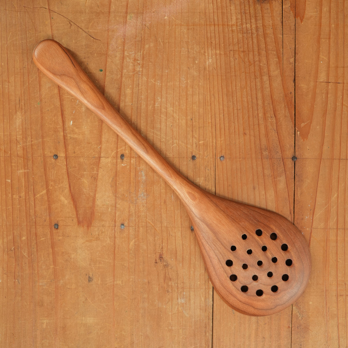 Lancaster Cast Iron Black Cherry Strainer Spoon