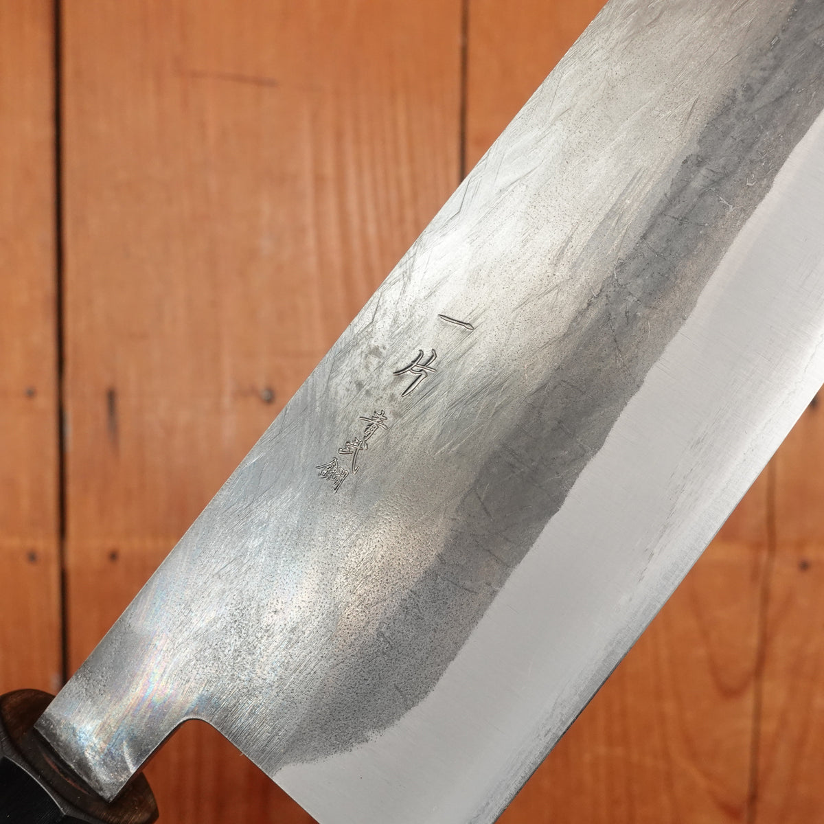 Hitohira TD 165mm Santoku Stainless Clad Aogami 2 Kurouchi Ho Wood Handle (Octagonal)