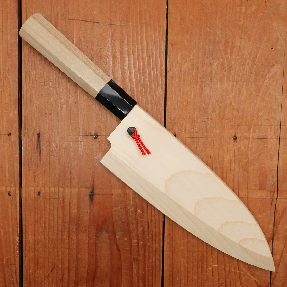 Hitohira Togashi 165mm Deba Shirogami 2 Ho Wood Octagonal with Saya