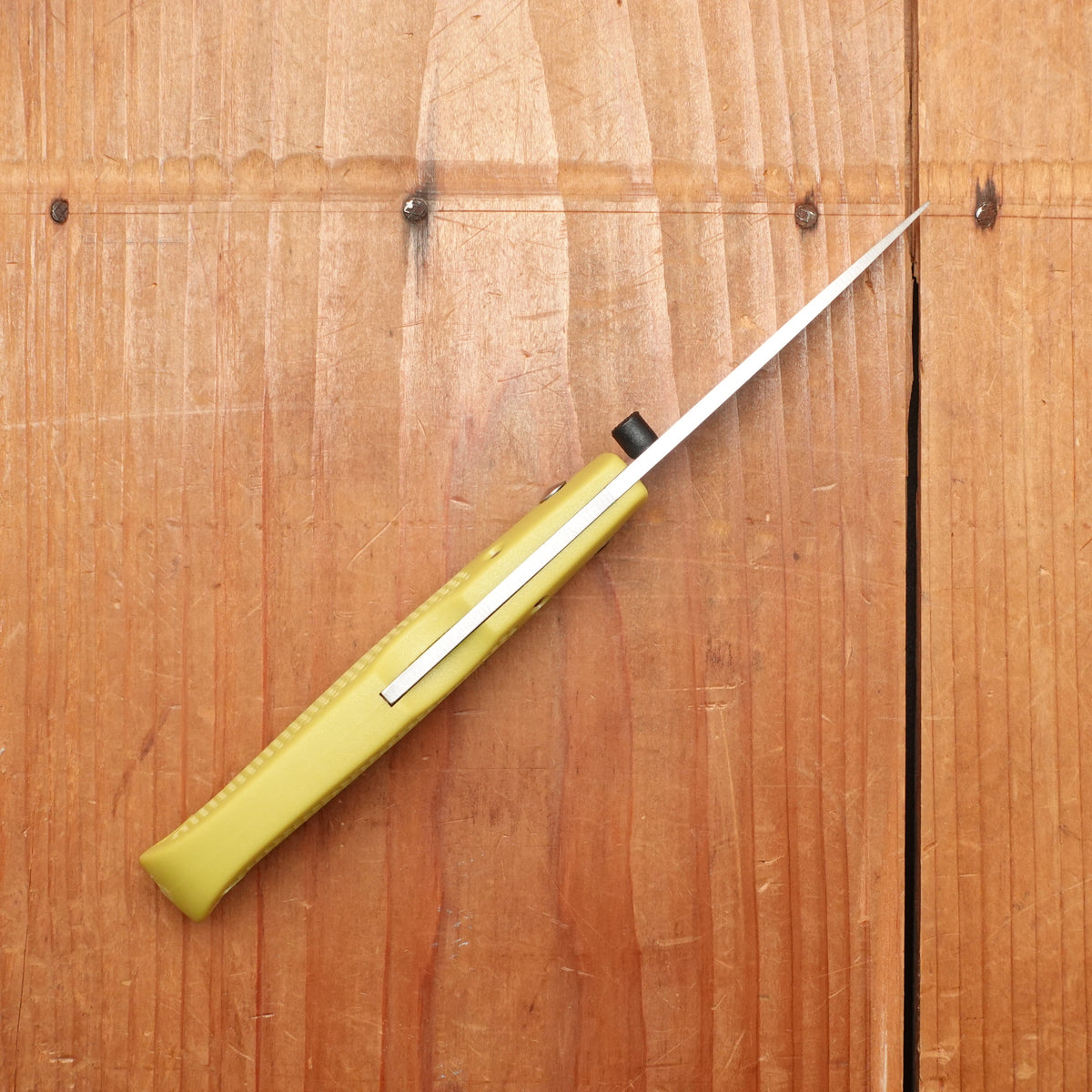 MOKI Coupe Folding Knife AUS-8 Lockback Grilon Mustard Yellow Handle
