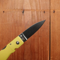 MOKI Coupe Folding Knife AUS-8 Lockback Grilon Mustard Yellow Handle