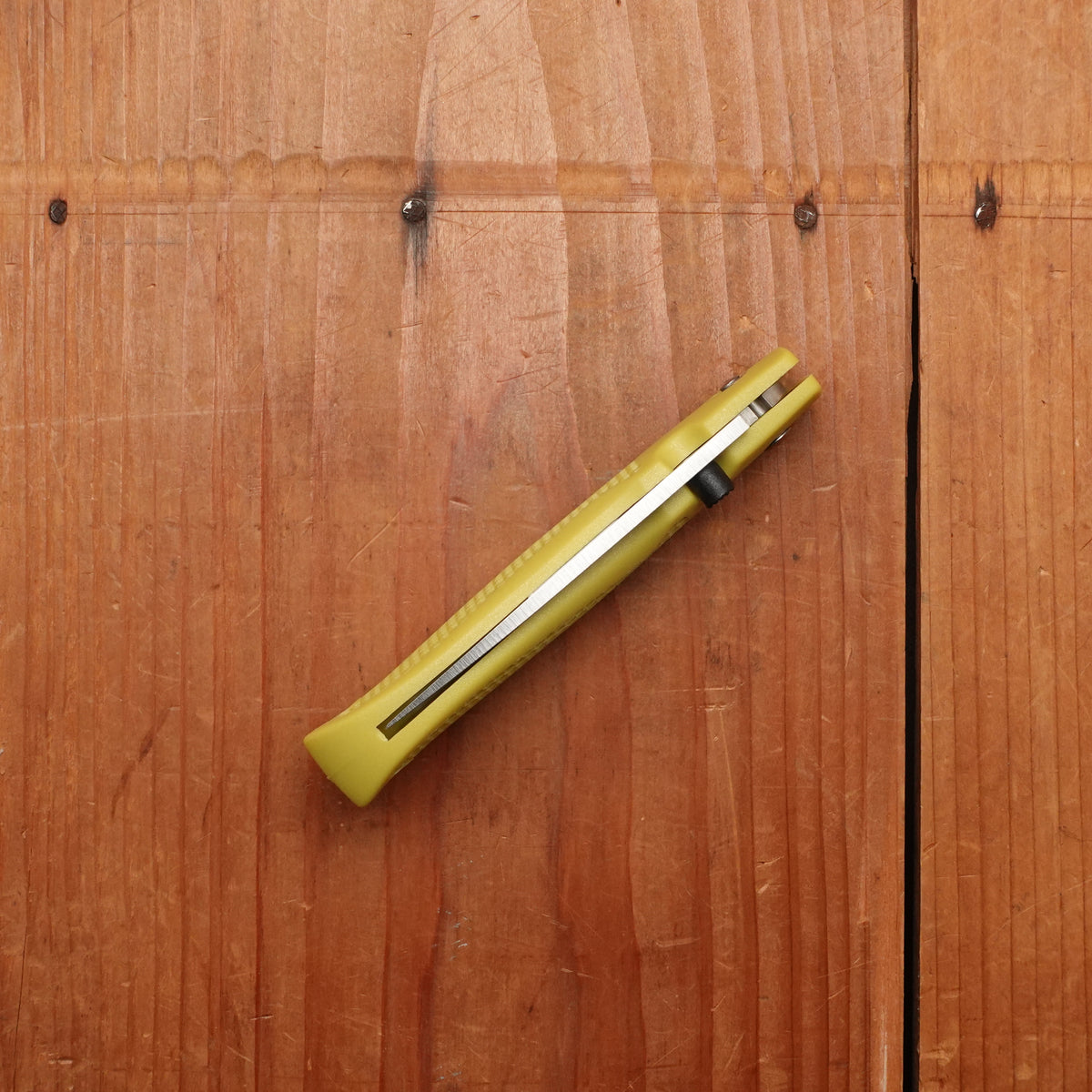 MOKI Coupe Folding Knife AUS-8 Lockback Grilon Mustard Yellow Handle