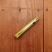 MOKI Coupe Folding Knife AUS-8 Lockback Grilon Mustard Yellow Handle