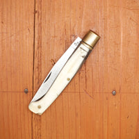 Patatta Conaz Sardinian Style 3.75" Slip Joint White Horn INOX Scarperia Italy Made in Scarperia near Florence in Tuscany