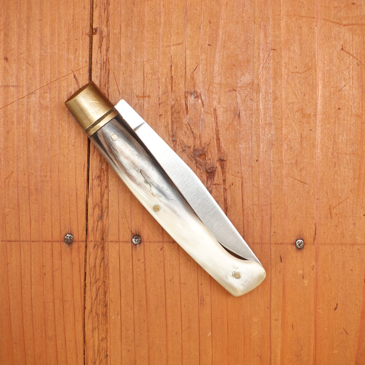 Patatta Conaz Sardinian Style 3.75" Slip Joint White Horn INOX Scarperia Italy Made in Scarperia near Florence in Tuscany