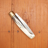 Patatta Conaz Sardinian Style 3.75" Slip Joint White Horn INOX Scarperia Italy Made in Scarperia near Florence in Tuscany