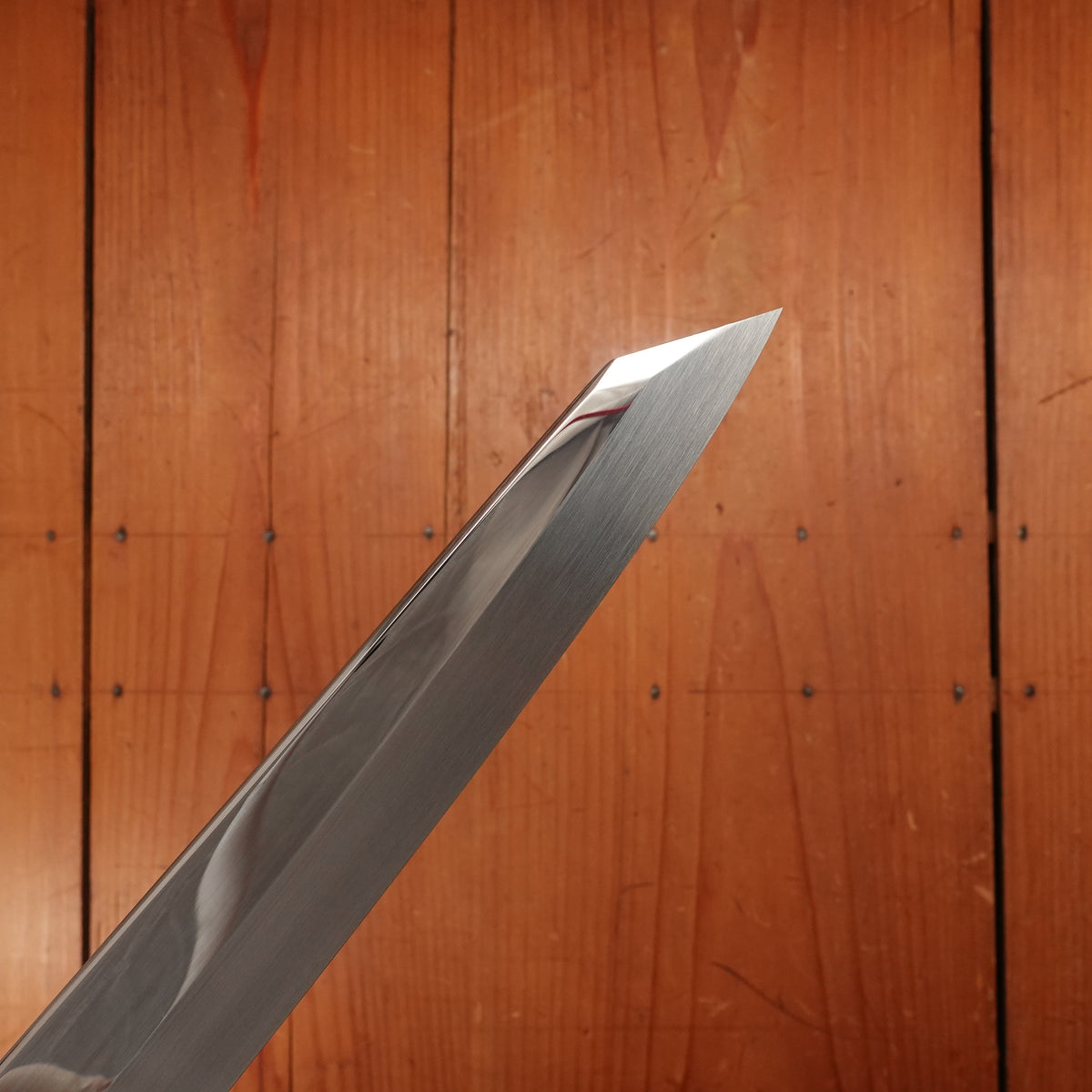 Hatsukokoro Nakagawa 300mm Kiritsuke Yanagi Shirogami 3 Abura Honyaki Kyomen Ebony Blonde Buffalo Horn