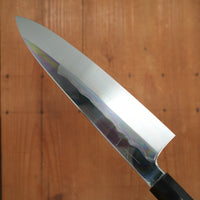 Hitohira Togashi 240mm Gyuto Shirogami 1 Mizu Honyaki Kurokaki Persimmon Handle with Saya