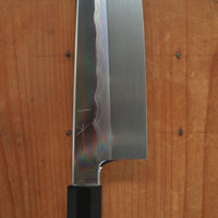 Hitohira Togashi 240mm Gyuto Shirogami 1 Mizu Honyaki Kurokaki Persimmon Handle with Saya